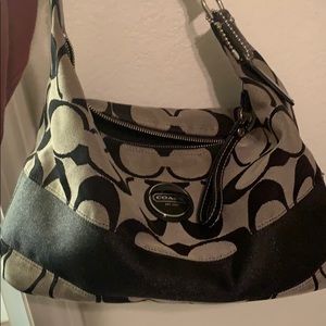 Black and Gray Coach purse